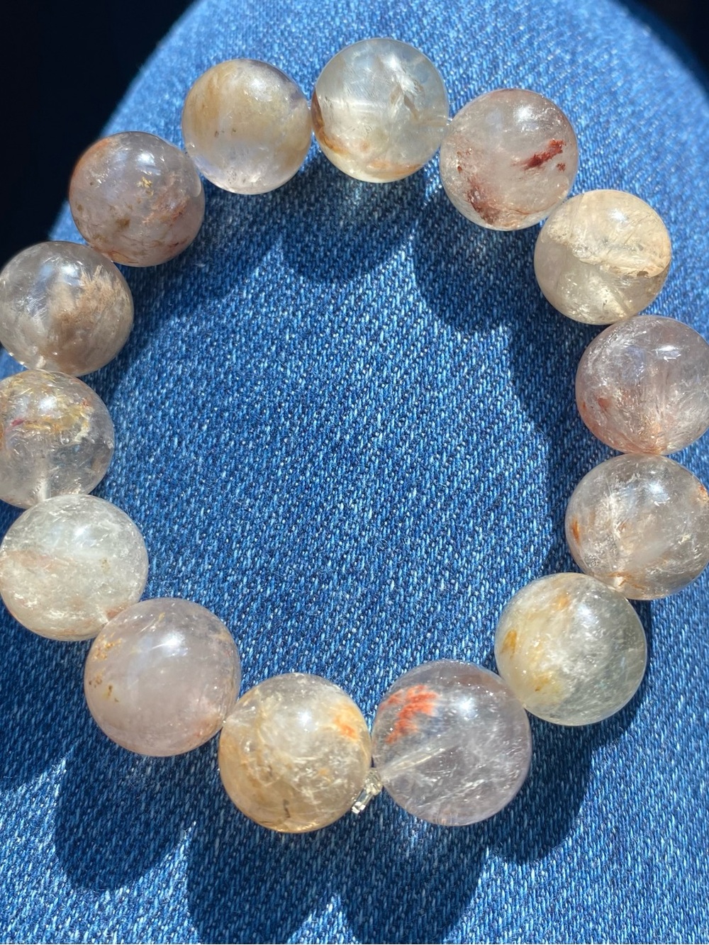Natural Garden Quartz Bead Bracelet - Yellow-Tan Tones - Picture 7 of 7